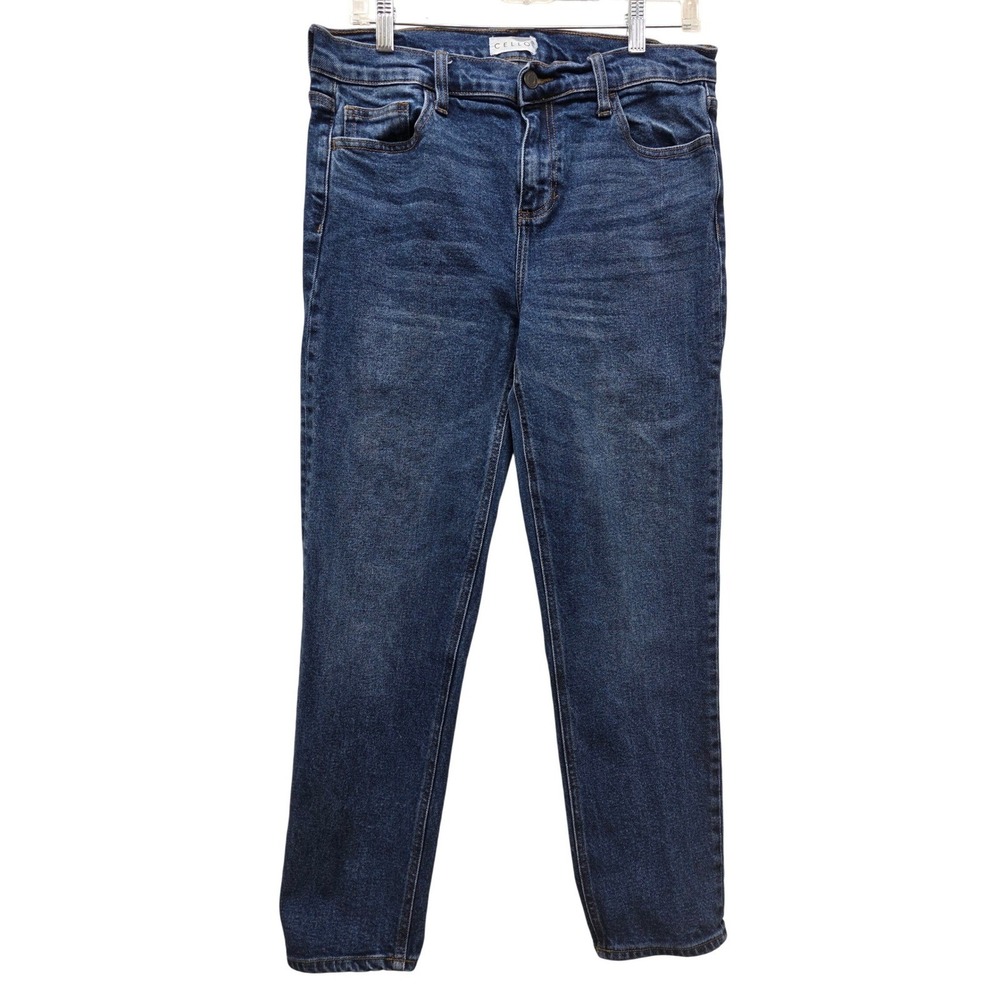 Cello Women Dark Wash Straight Leg High Rise Denim Jeans Size 9